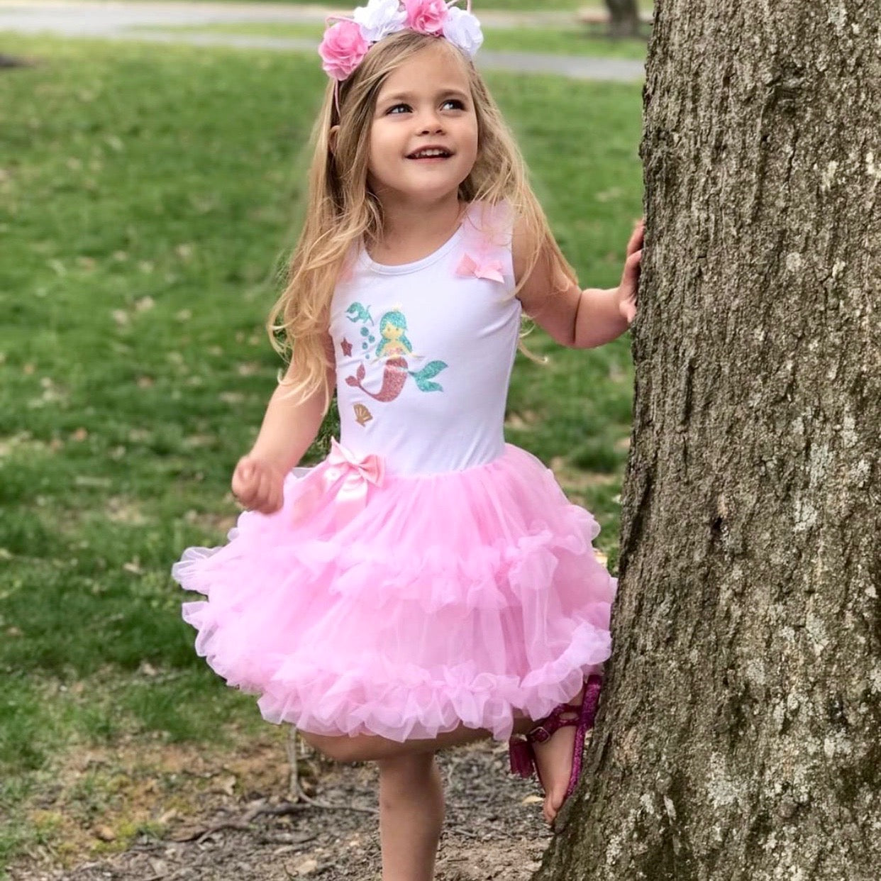 Magical Mermaid Ruffle Dress - Little Trendsetter Magical Mermaid Ruffle Dress - Little Trendsetter