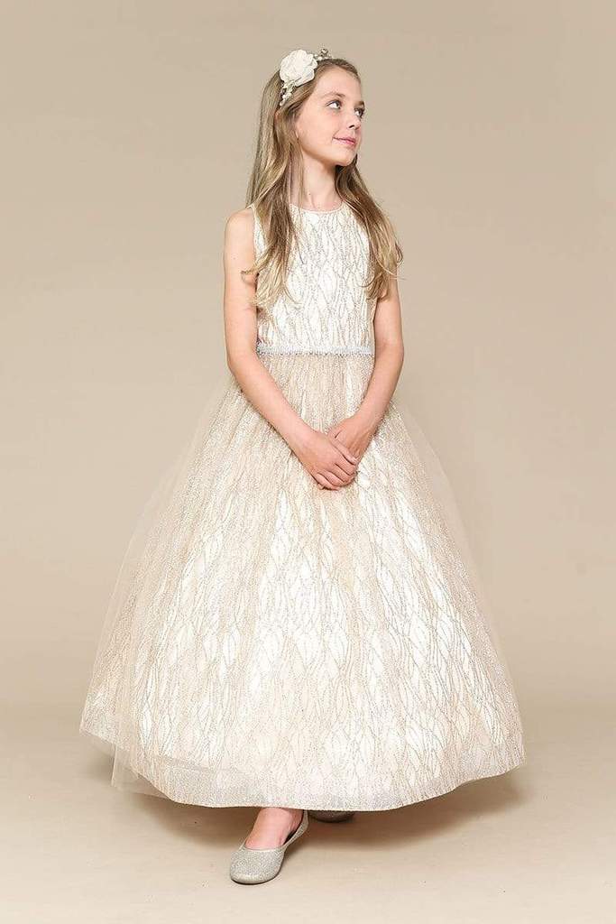 Champagne Ivy Dress - Little Trendsetter Champagne Ivy Dress - Little Trendsetter