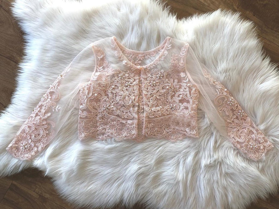 Sweet Beaded Long Sleeve Bolero